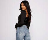 Haut court en similicuir Hooked on Glam